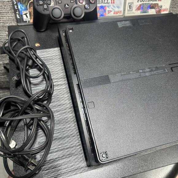 Sony Playstation 3 Console Slim 160GB CECH-3001A w/ Controller And Games - Picture 7 of 8